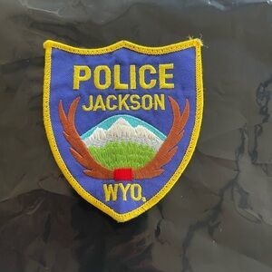 Jackson Police Embroidered Patch - Blue and Yellow